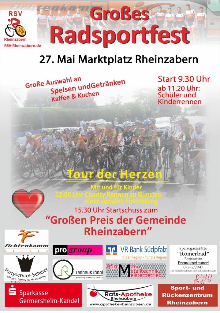 Charity Radrennen 27. Mai Marktplatz Rheinzabern