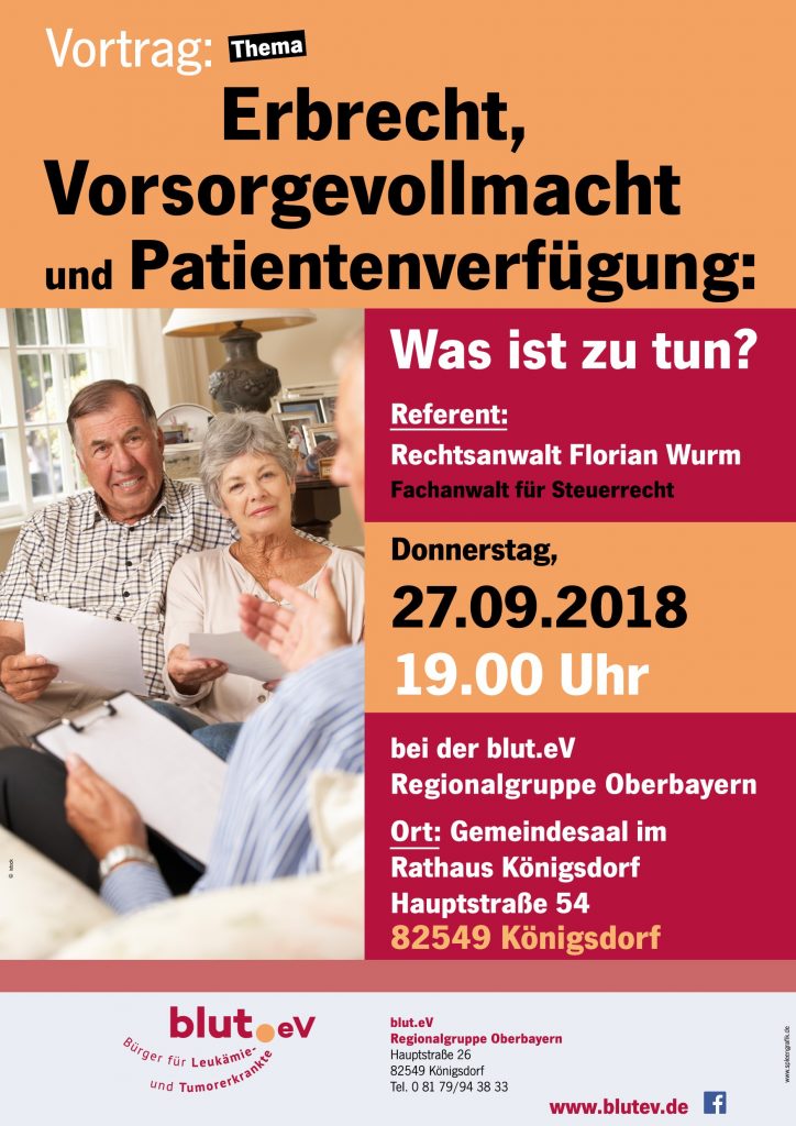 Vortrag bei der blut.eV Regionalgruppe Oberbayern