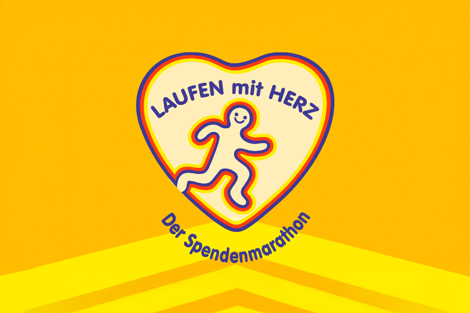 Laufen mit Herz Plakat